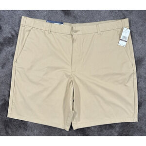 Men's Size 42 Land's End Performance Shorts Khaki Beige Cotton Nylon Spandex